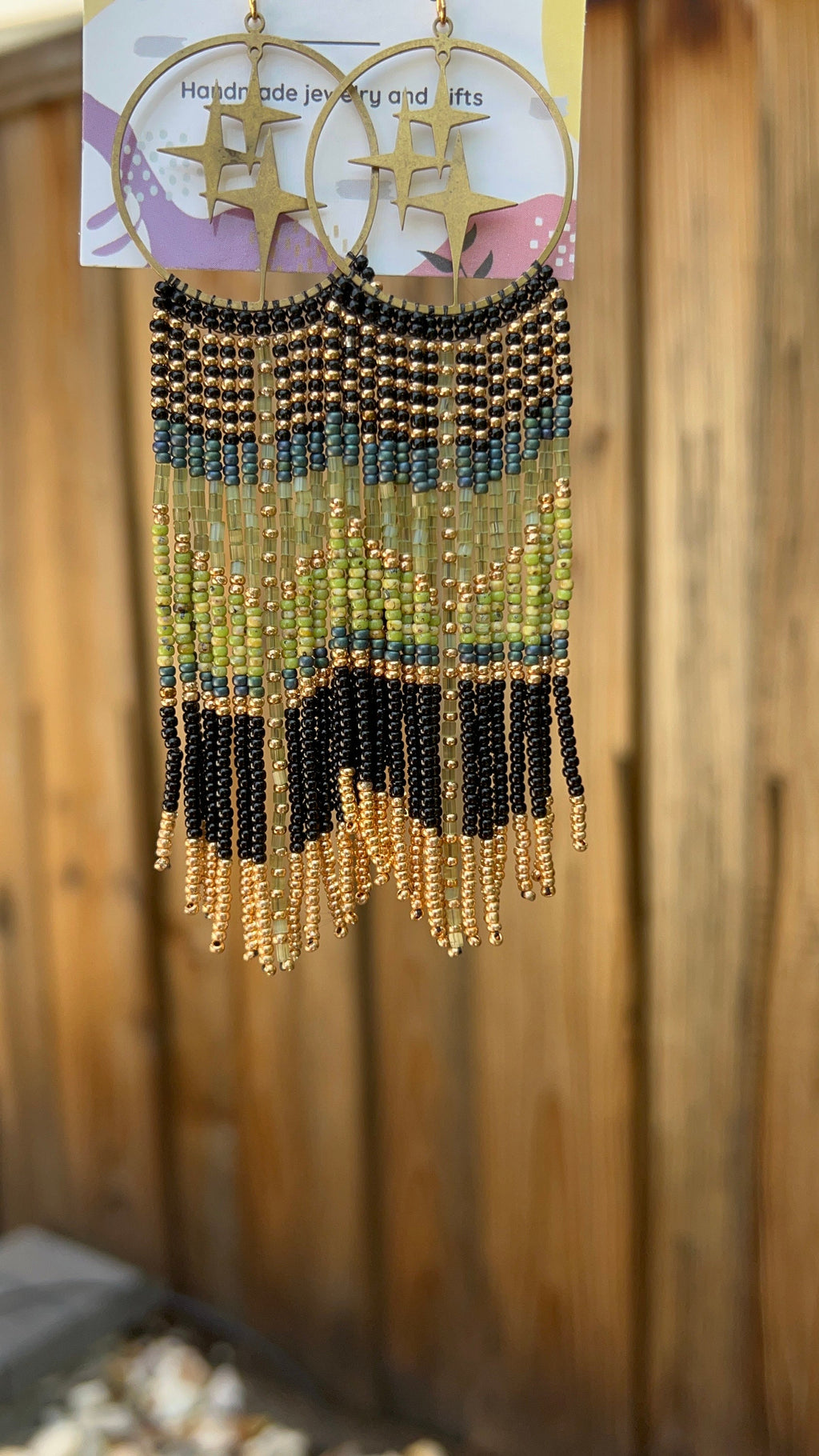 Beaded earrings, fringe earrings, long earrings, seed bead earrings, statement earrings
