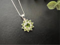 Peridot necklace - 925 sterling silver - healing crystal - authentic peridot crystal - gemstone pendant - august birthstone
