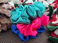 Luxurious scrunchies, satin fabric scrunchies, bright solid colors, fall scrunchies, autumn hair accessories, hair band, gift for kids