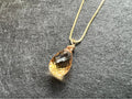 Dainty Citrine pendant , gifts for her, AAA micro faceted crystal, layering necklace, 14k gold chain, November birthday gift
