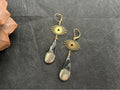 Apache gold earrings, Agate earrings, long earrings, Gifts for her, natural stone Earrings, boho aesthetic jewelry
