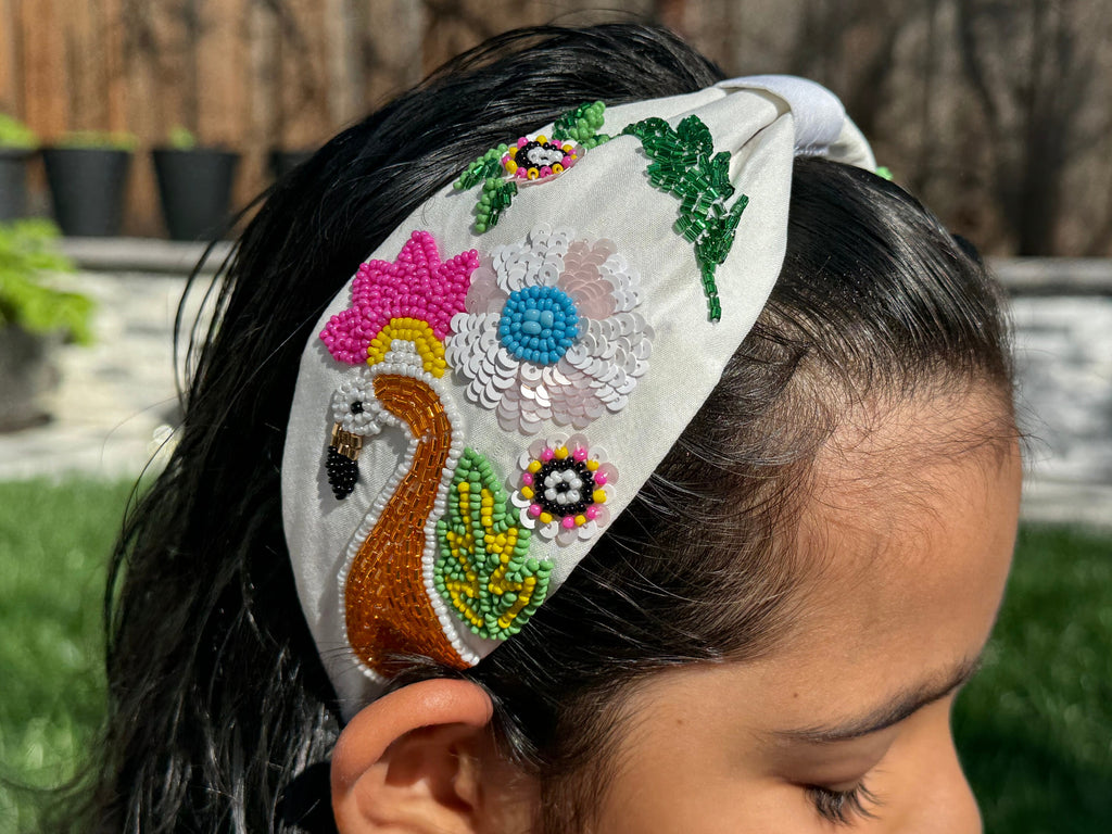 Statement headband, Handmade Knot Headband, Wide Knot Headband, Embellished Knot Headband, luxury designer headbands,gifts for kids