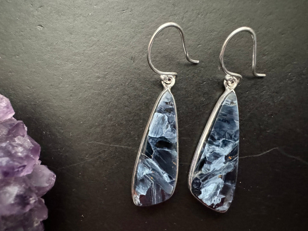 Pietersite earrings / 925 sterling silver / natural stone jewelry/ gifts for women