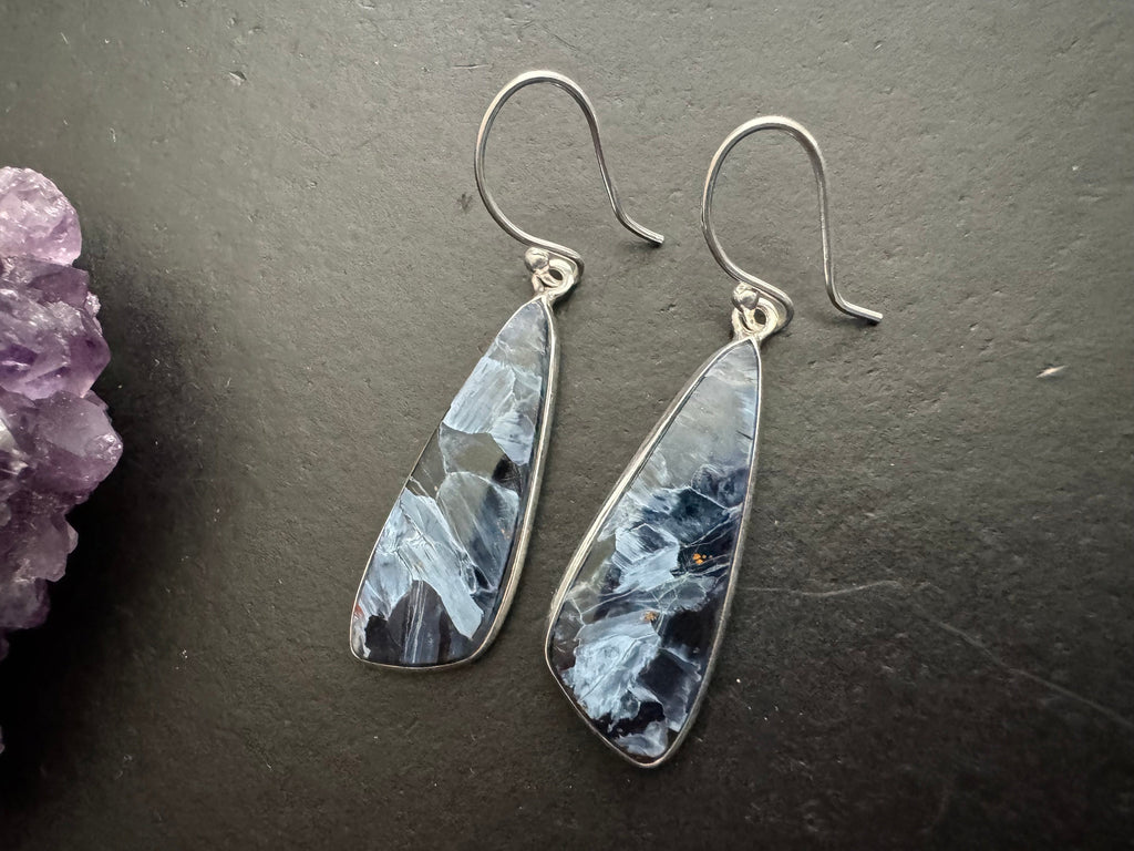 Pietersite earrings / 925 sterling silver / natural stone jewelry/ gifts for women