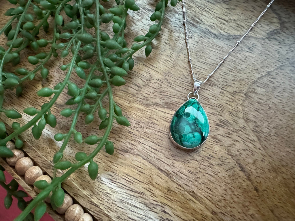 Malachite Pendant 925 Sterling Silver Pendant Malachite Gemstone Malachite Handmade Silver Gemstone Jewelry Malachite Pendant For Necklaces
