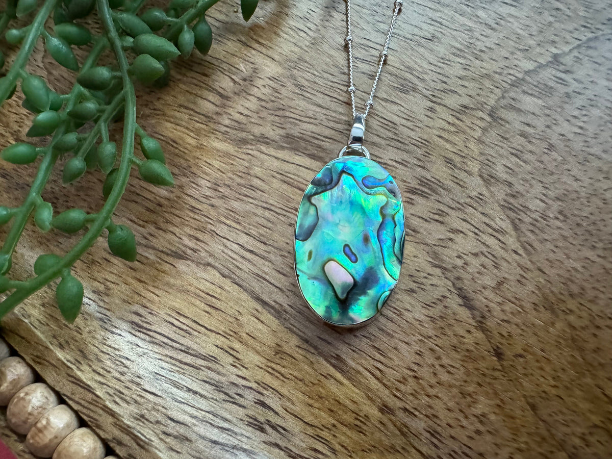 Abalone shell 925 Sterling Silver Pendant
