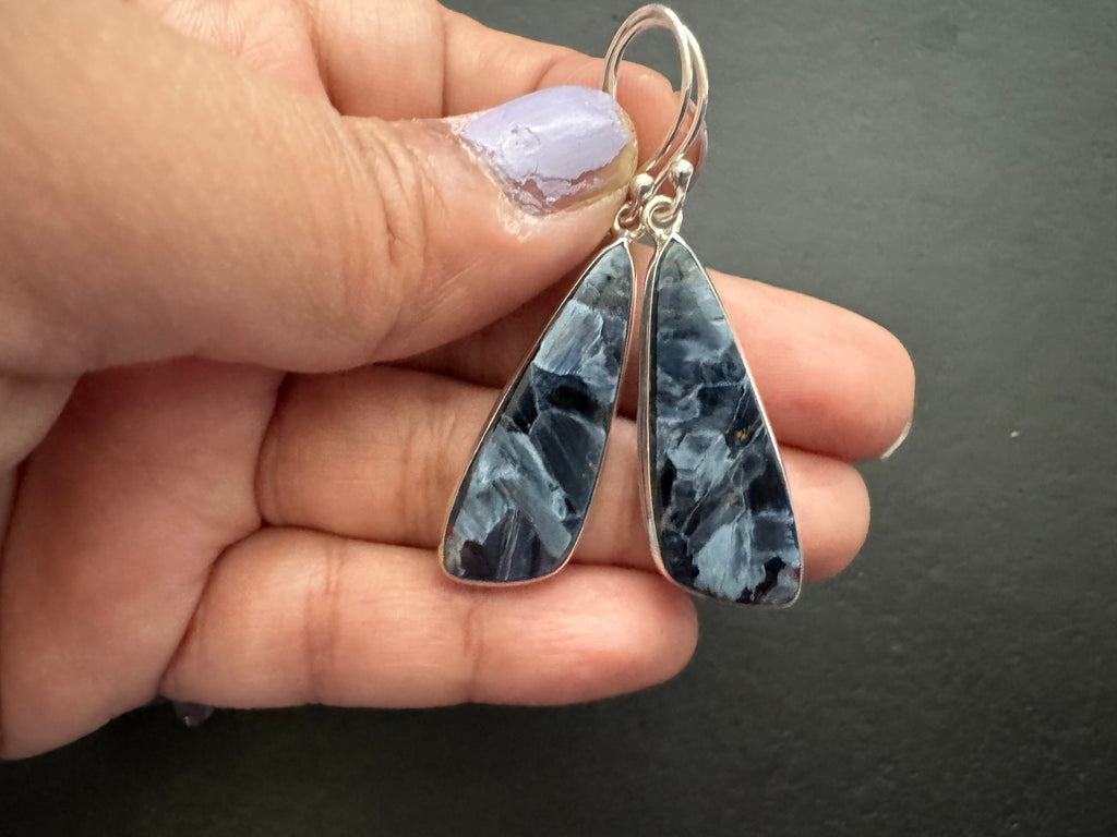 Pietersite earrings / 925 sterling silver / natural stone jewelry/ gifts for women
