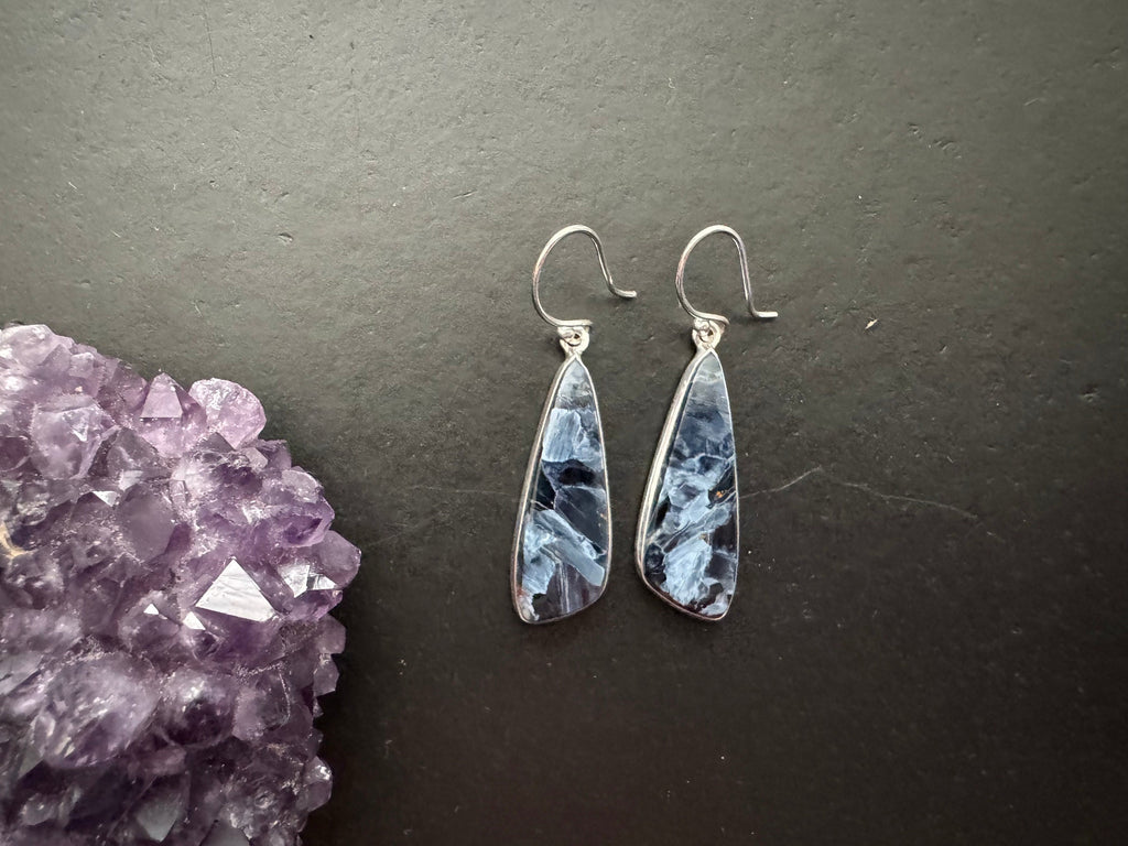 Pietersite earrings / 925 sterling silver / natural stone jewelry/ gifts for women