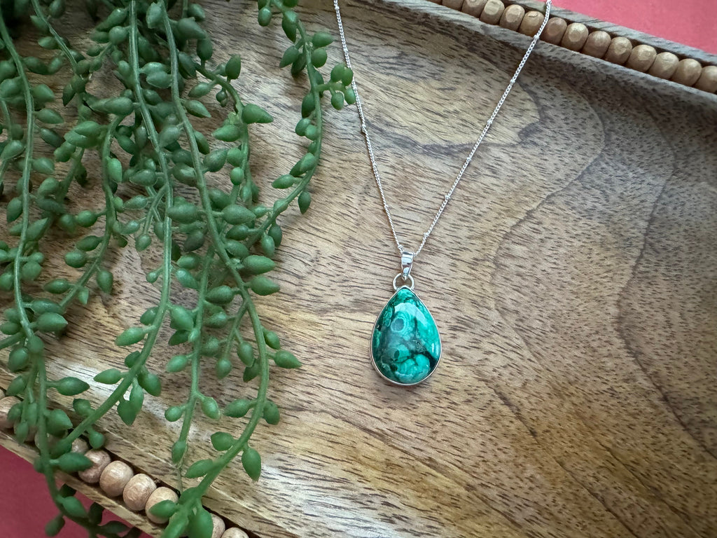Malachite Pendant 925 Sterling Silver Pendant Malachite Gemstone Malachite Handmade Silver Gemstone Jewelry Malachite Pendant For Necklaces