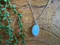 Larimar pendant necklace, Dominican Republic larimar necklace, 925 sterling silver, gemstone necklace, gift for her
