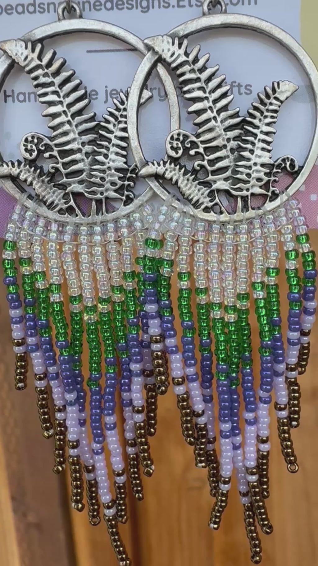 Handmade fringe beaded earrings,boho earrings, seed bead earrings, gift for women