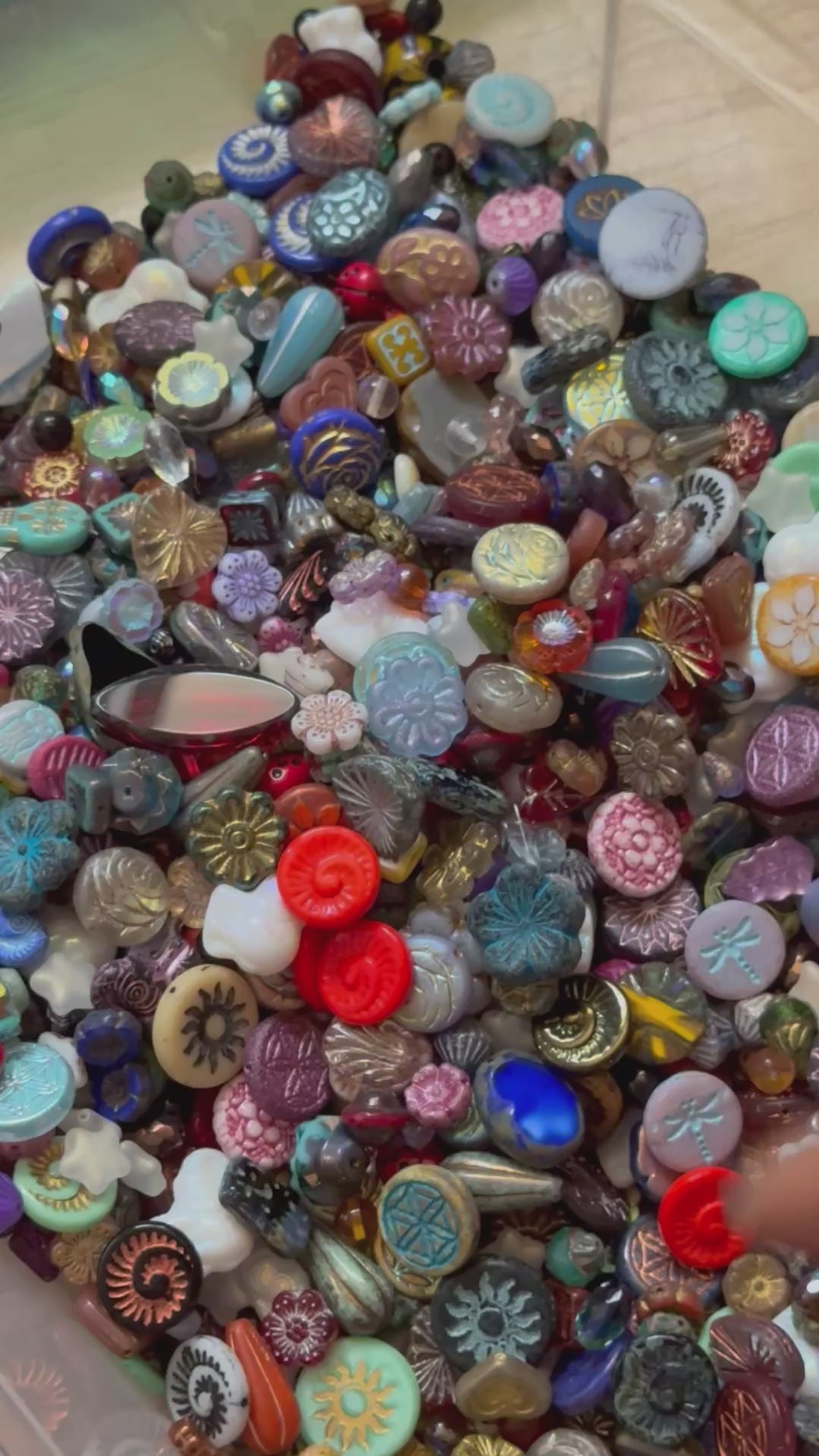 Czech Glass Bead Grab Bag, Multi-Color Mixed Beads