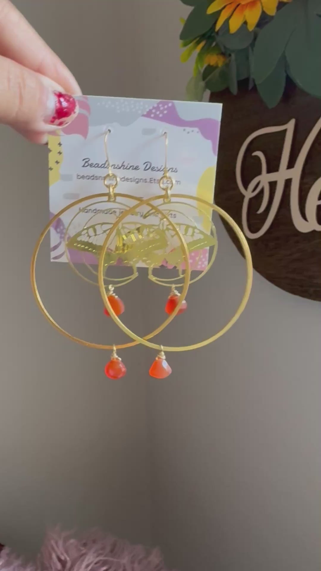 Large Carnelian earrings,Statement earrings, Modern brass earrings, raw brass earrings, gold dangles,