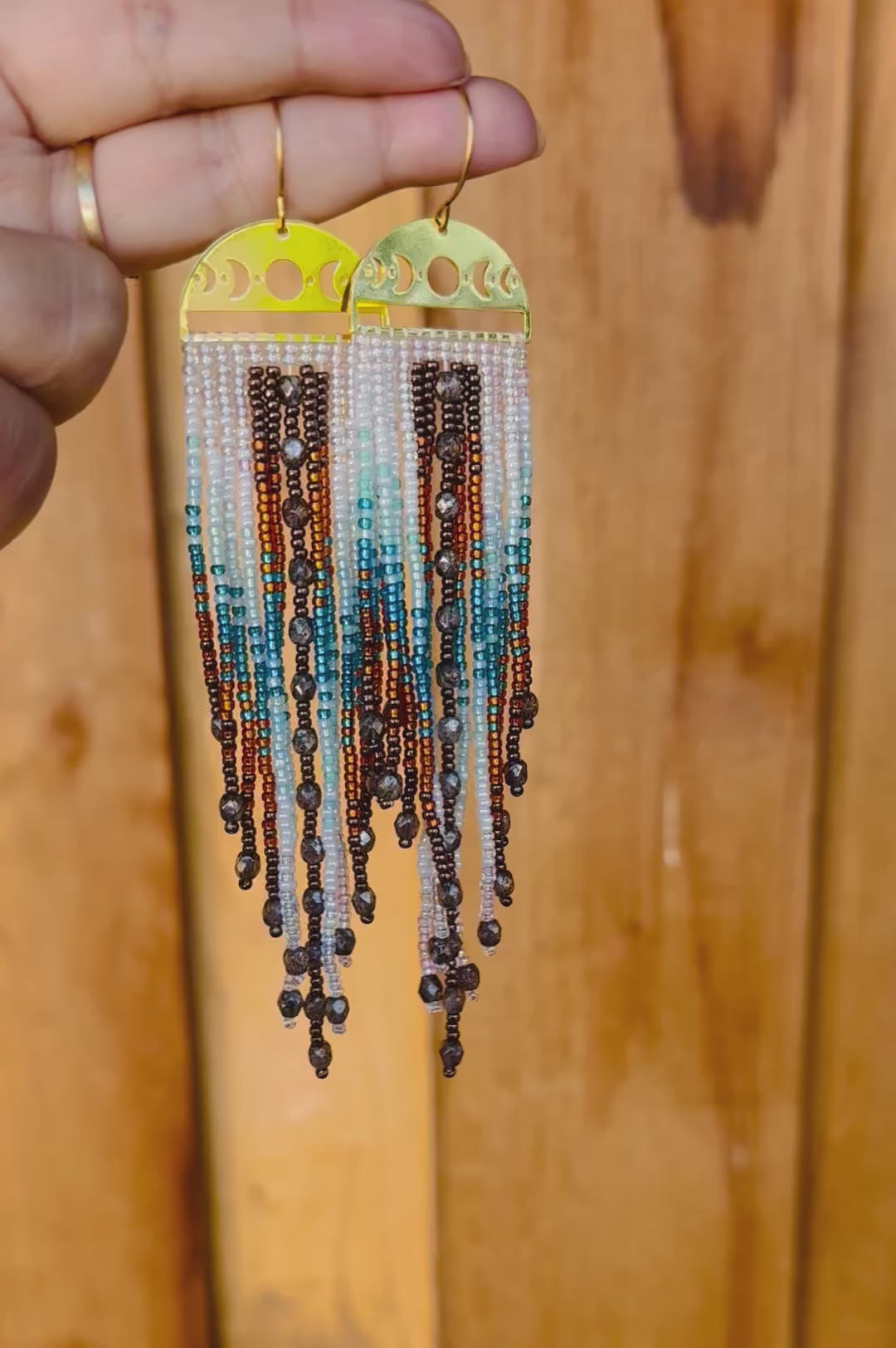 Handmade Statement beaded earrings,boho earrings, seed bead earrings, gift for women